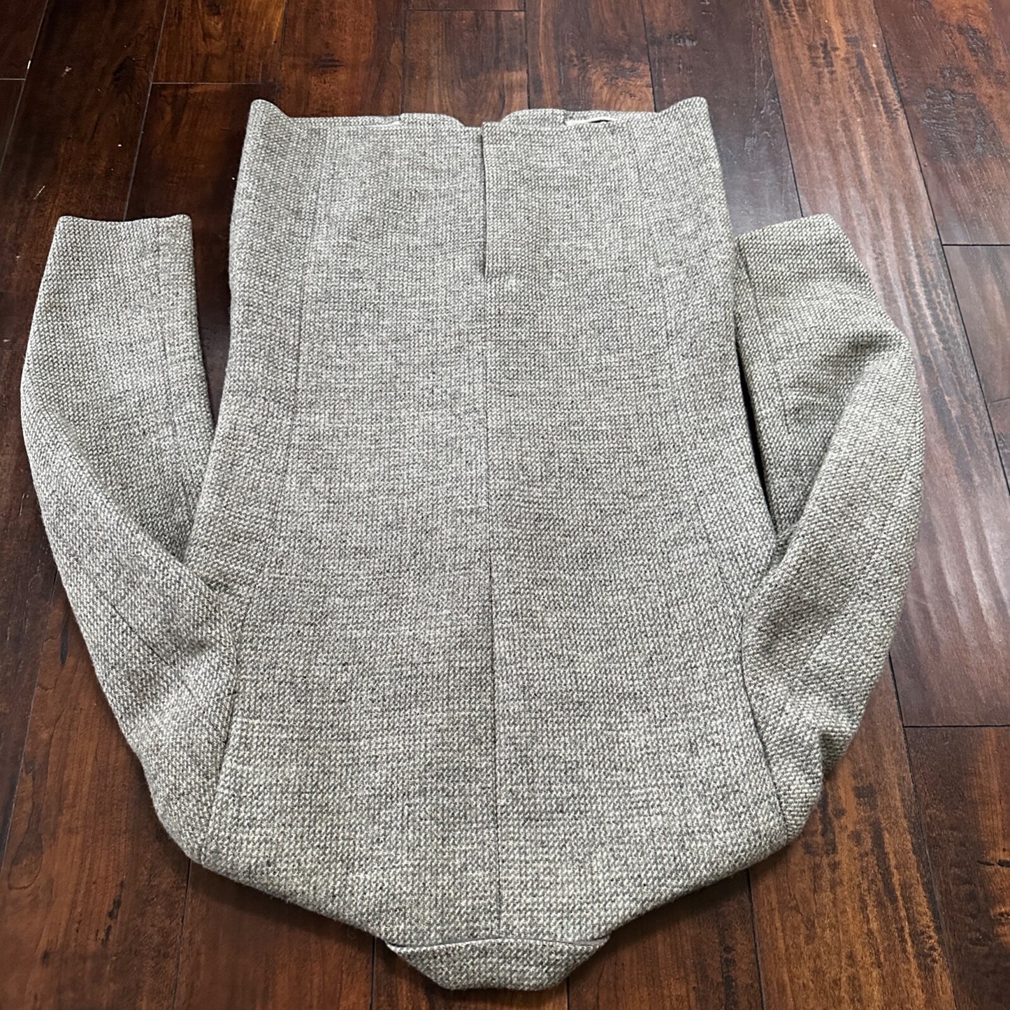 Vintage 1960s Robert Hall Smoke Grey Tweed Shaggy Flecked Blazer Jacket 60s