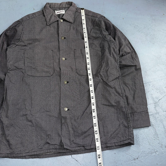 Vintage 40s Amberley Shirt Classic Rockabilly Artist Long Sleeve Modernist 14 S