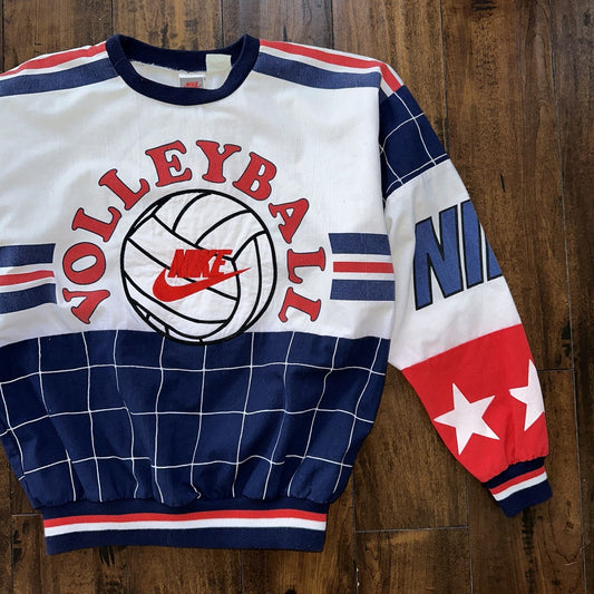 Nike Vintage Sweatshirt T Shirt Volleyball 80s Jumper Sports Jordan Rap 90s Cool