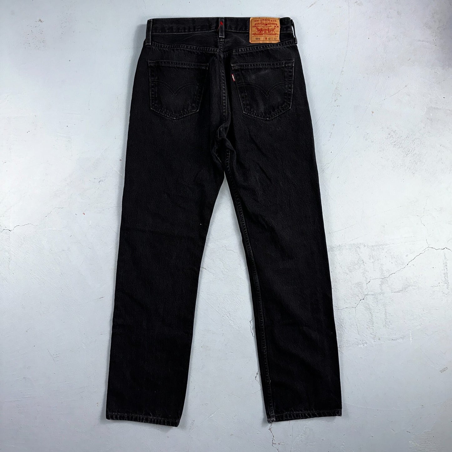 Levis 501 Vintage Y2K XX Straight Leg Jeans 90s Black Wash 30x32 Act 28x30