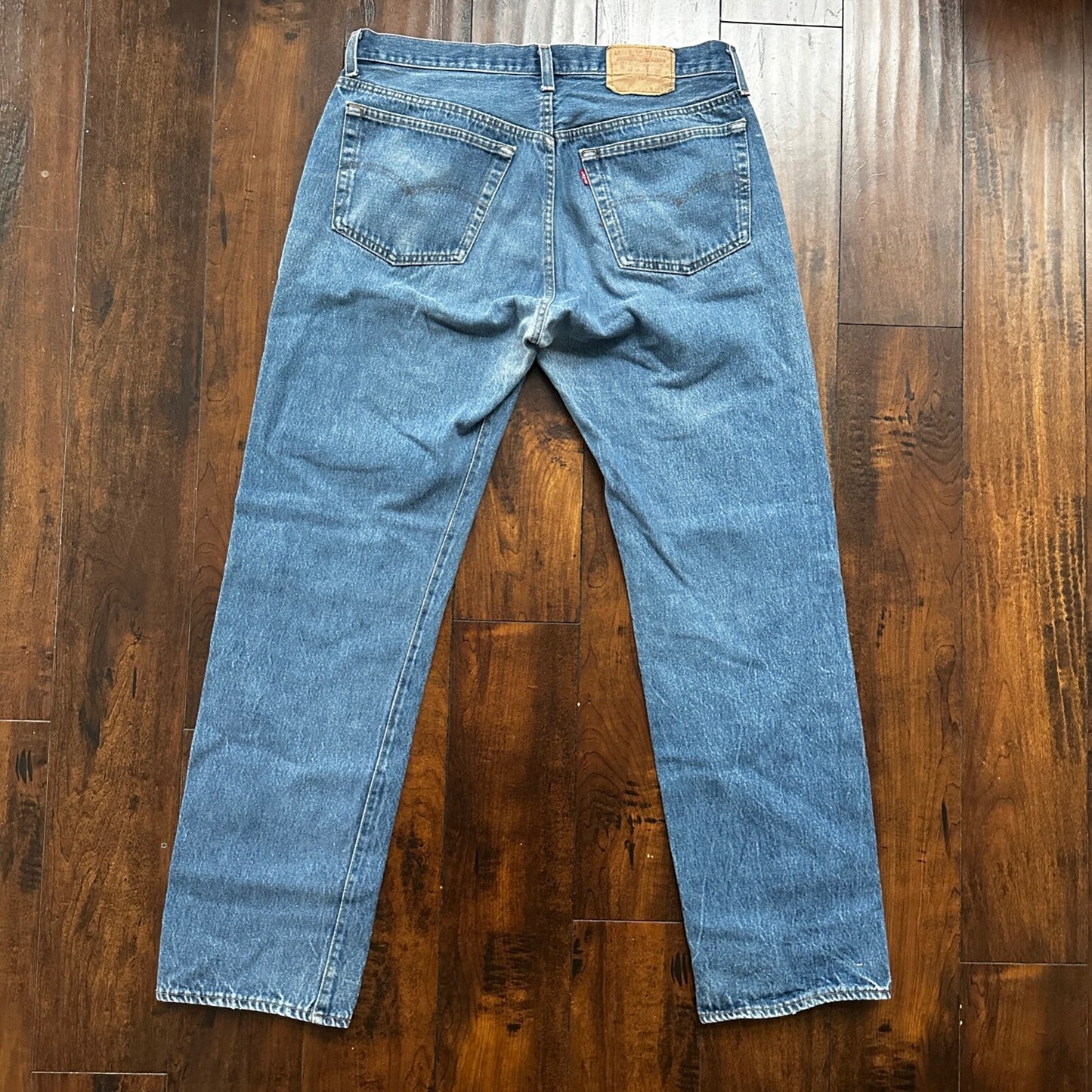 Vintage 80s Levis 501 36x34 USA Blue Jeans 90s Act 34x32 Med Wash