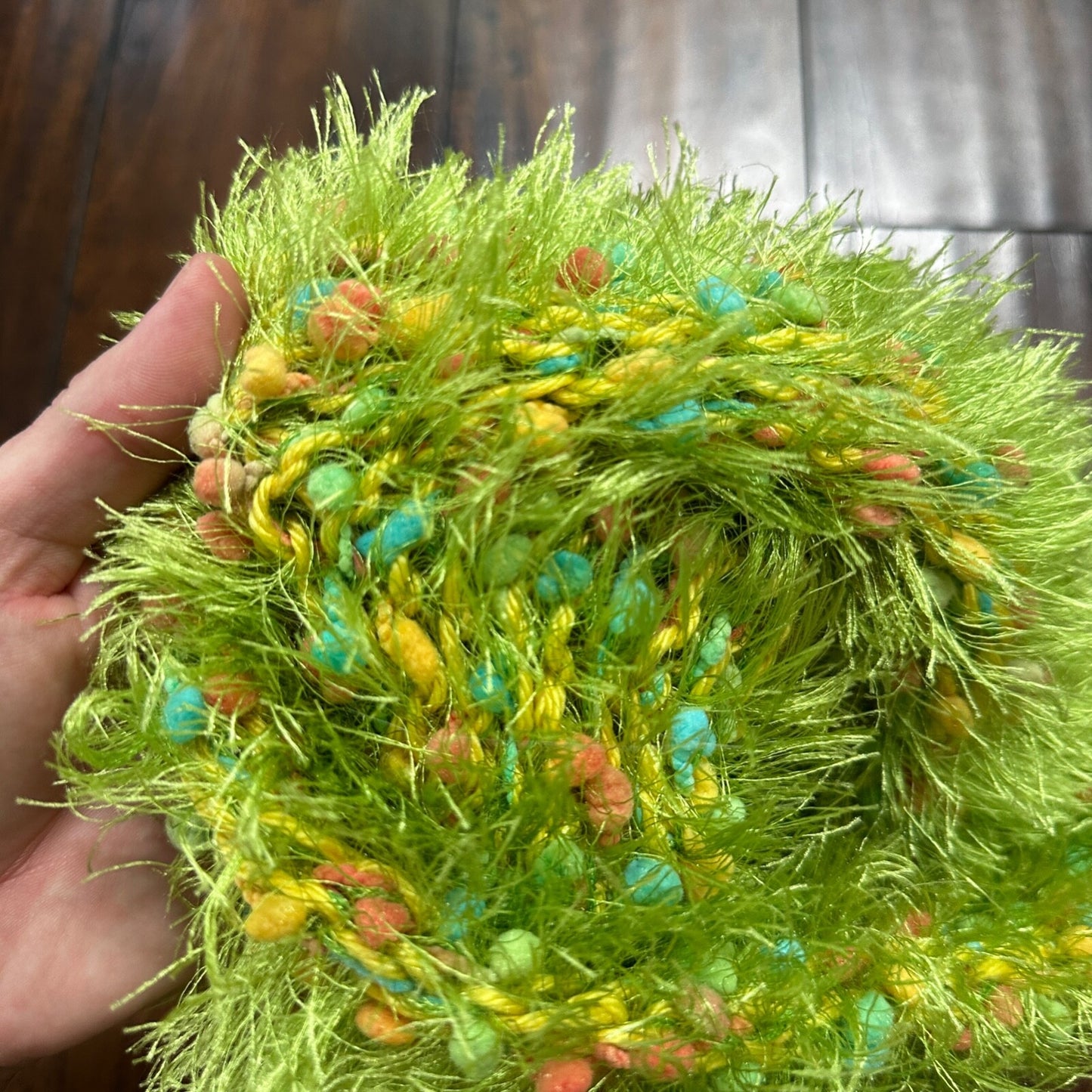 Vintage Beanie Winter Hat Knit 1970s Winter Christmas Grinch Soft Tree WILD