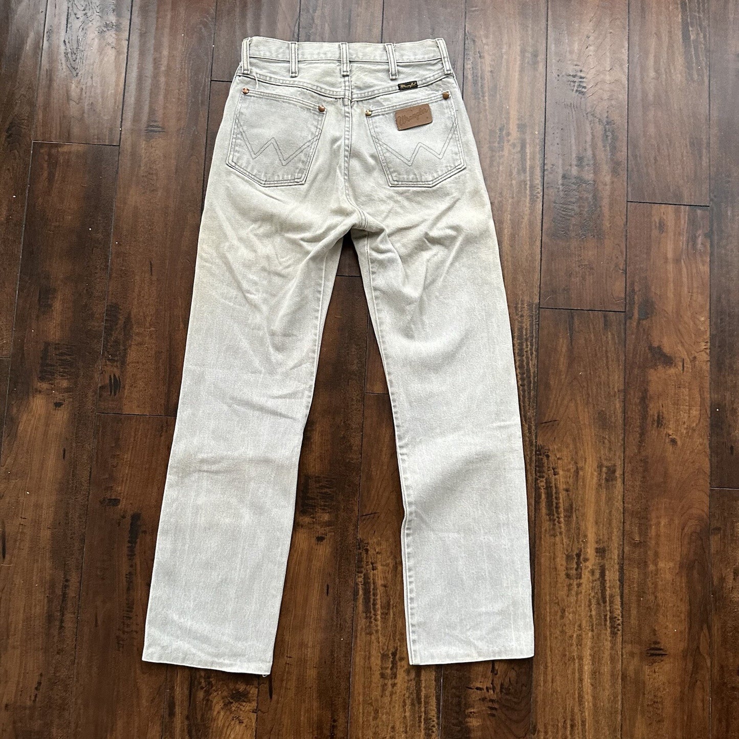 Vtg Wrangler COWBOY Jeans Womens 9 27x29 Gray Denim 13MGYG Pants USA 70s Scovill