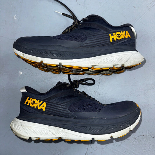 Hoka One One Mens Stinson ATR 6 1110506 OBSF Black Running Shoes Sneakers Sz 8