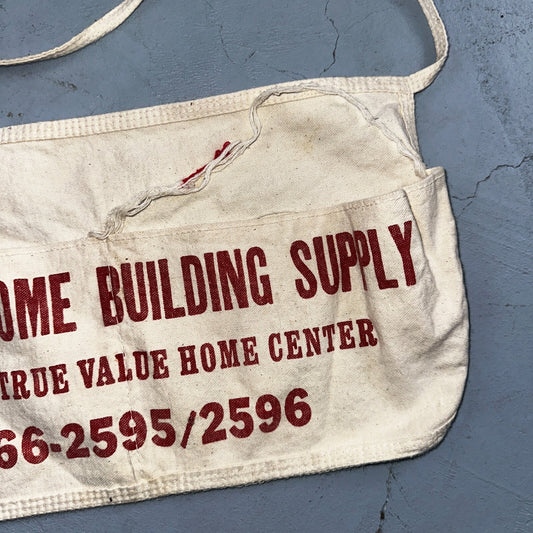 Hanes Vintage 1950's Canvas Nail Waist Apron Phone Number Home & Lumber Supply