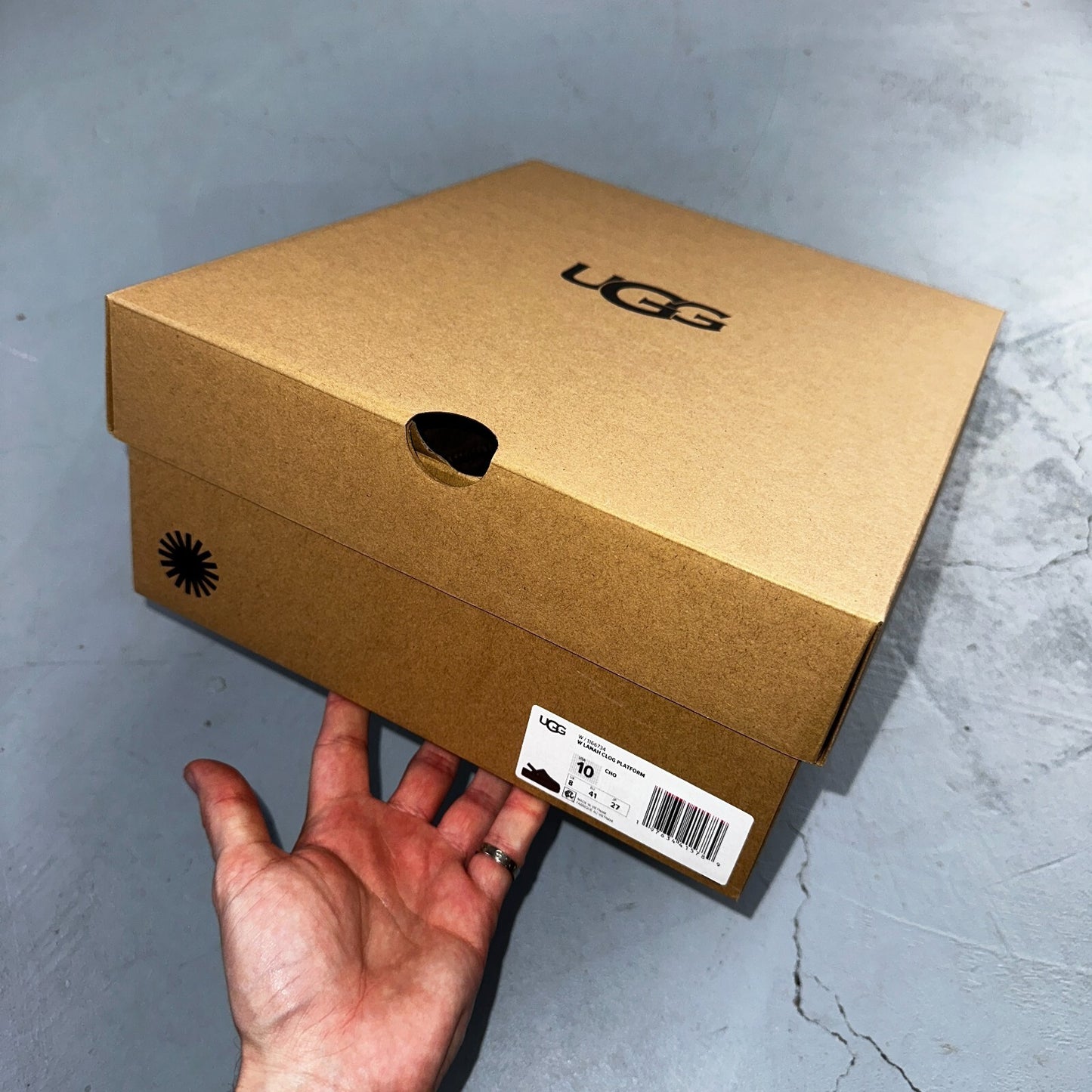 Ugg Australia Womens Lanah Clog Platform Slipper Size 10 NIB Brown Chocolate