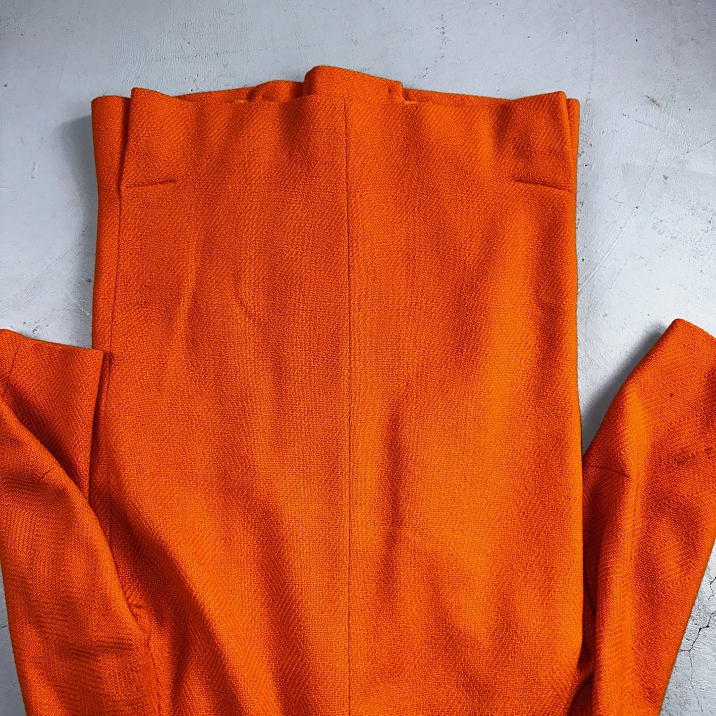 Vintage Lassie Junior Orange Wool Coat Mod 60s Button Up Retro Rockabilly S