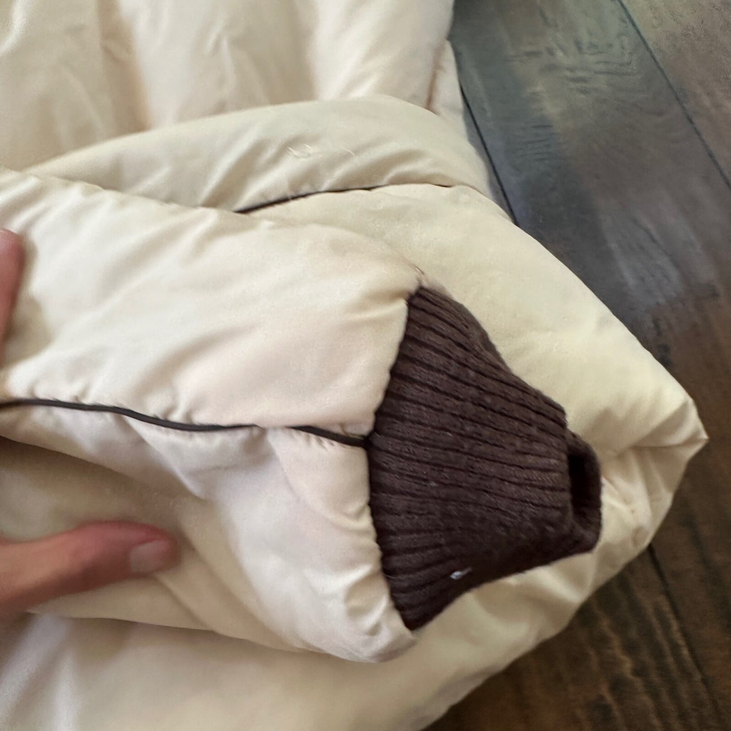 VTG Reversible Ocean Pacific Brown Insulated Puffer Jacket Double Sided 70s 80s