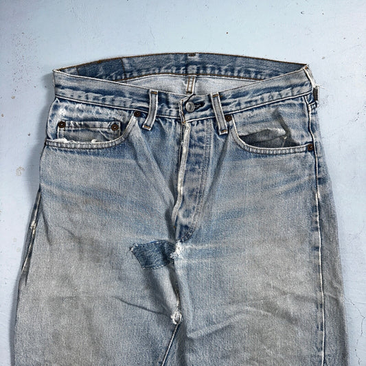 Levis 501 Vintage 80s Redline Selvedge USA XX Jeans Med Wash 32x36 Act 30x31