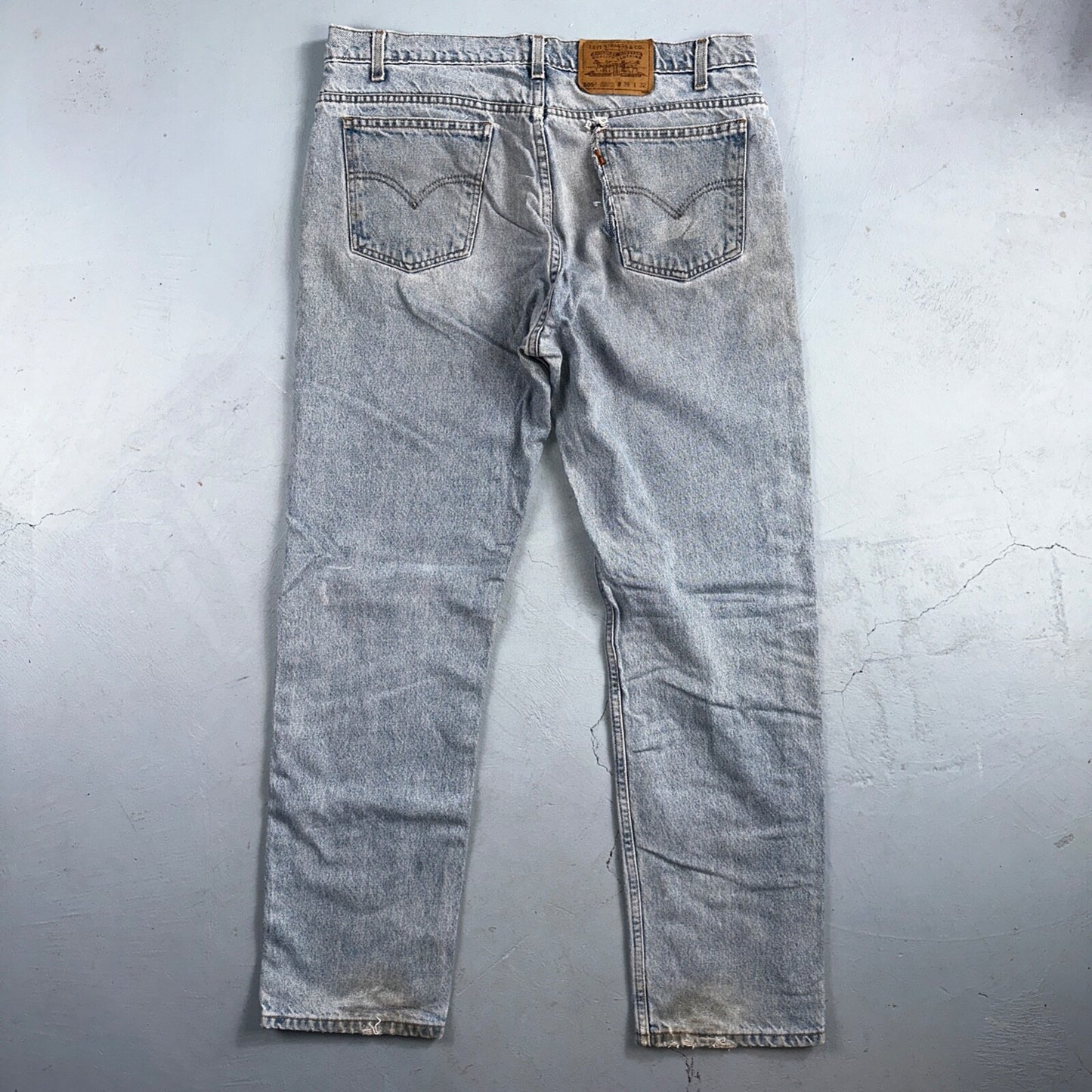 Levis 505 Vintage 90s Mexico Orange Tab Jeans 38x32 Blue Light Wash Act 36x30