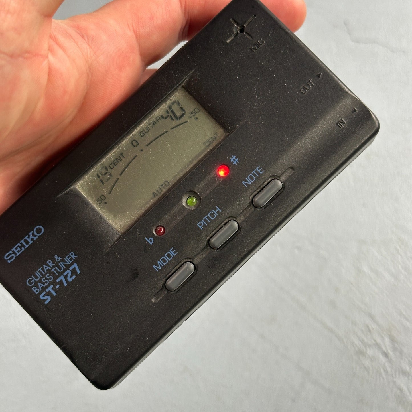 Seiko ST-727 Guitar and Bass Tuner Tested and Working Vintage