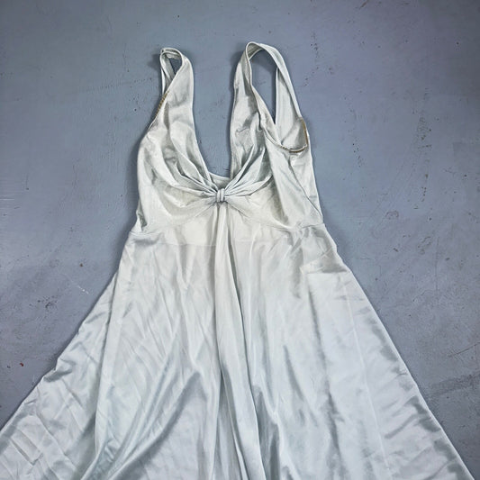 Vintage 1970s Olga Lingerie Slip Dress Sleepwear Full Sweep Nightgown Lace 70s