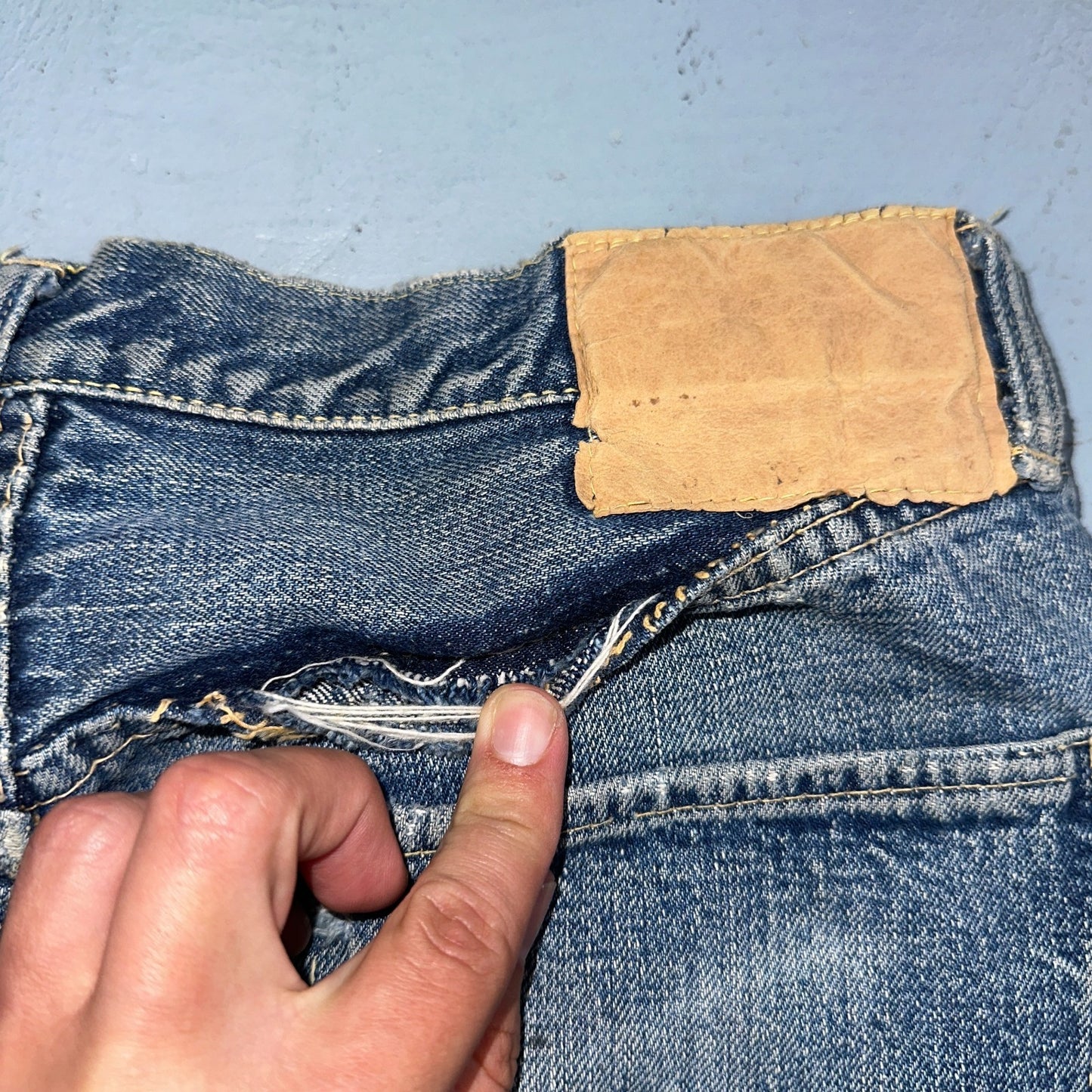 Levis 501 XX Big E Vintage 40s Redline Selvedge USA XX 1940s 50s Jeans 29x28