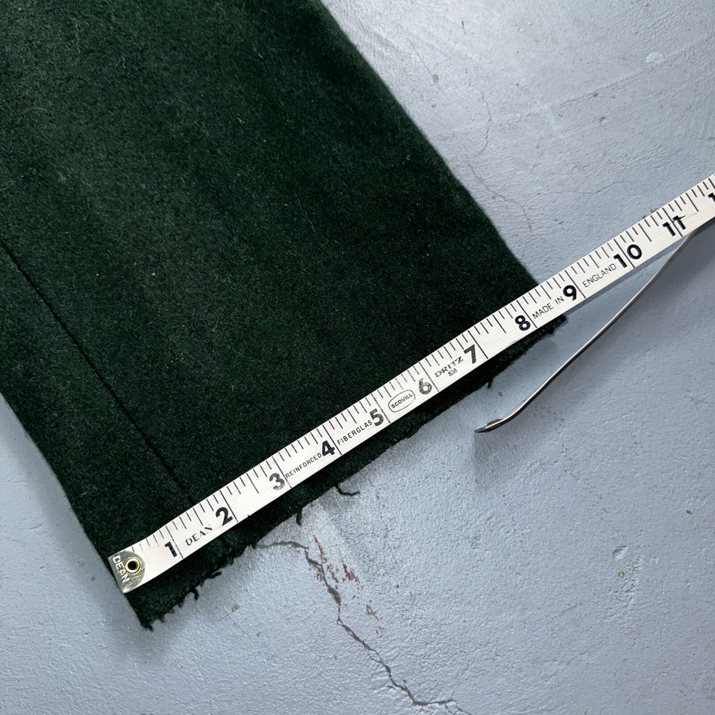 1960s Vintage Green Heavy Wool Hunting Pants 34x28 USA Dry Clean Rockabilly 60s