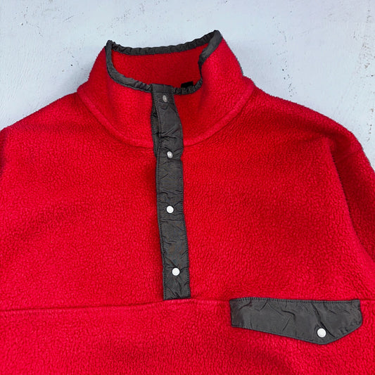 PATAGONIA Rare Vintage Snap-T Pullover Fleece Jacket 90s USA Made Pink Gray SZ M
