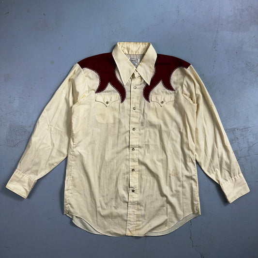 Vintage H BAR C California Ranchwear Western SHIRT USA Men’s Pearl Snap Size 48