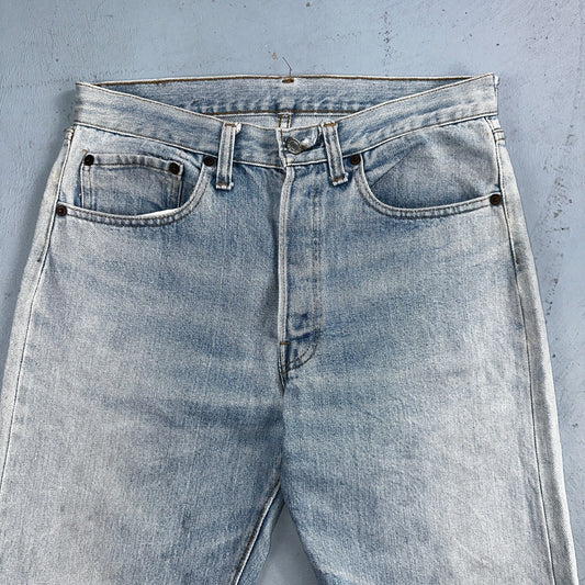 Levis 501 Vintage 80s Redline Selvedge USA XX Jeans Light Wash 1980s Act 30x29