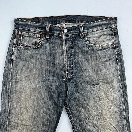 Levis 501 Vintage Y2K XX Straight Leg Jeans Blue Med Wash 34x34 Act 34x32