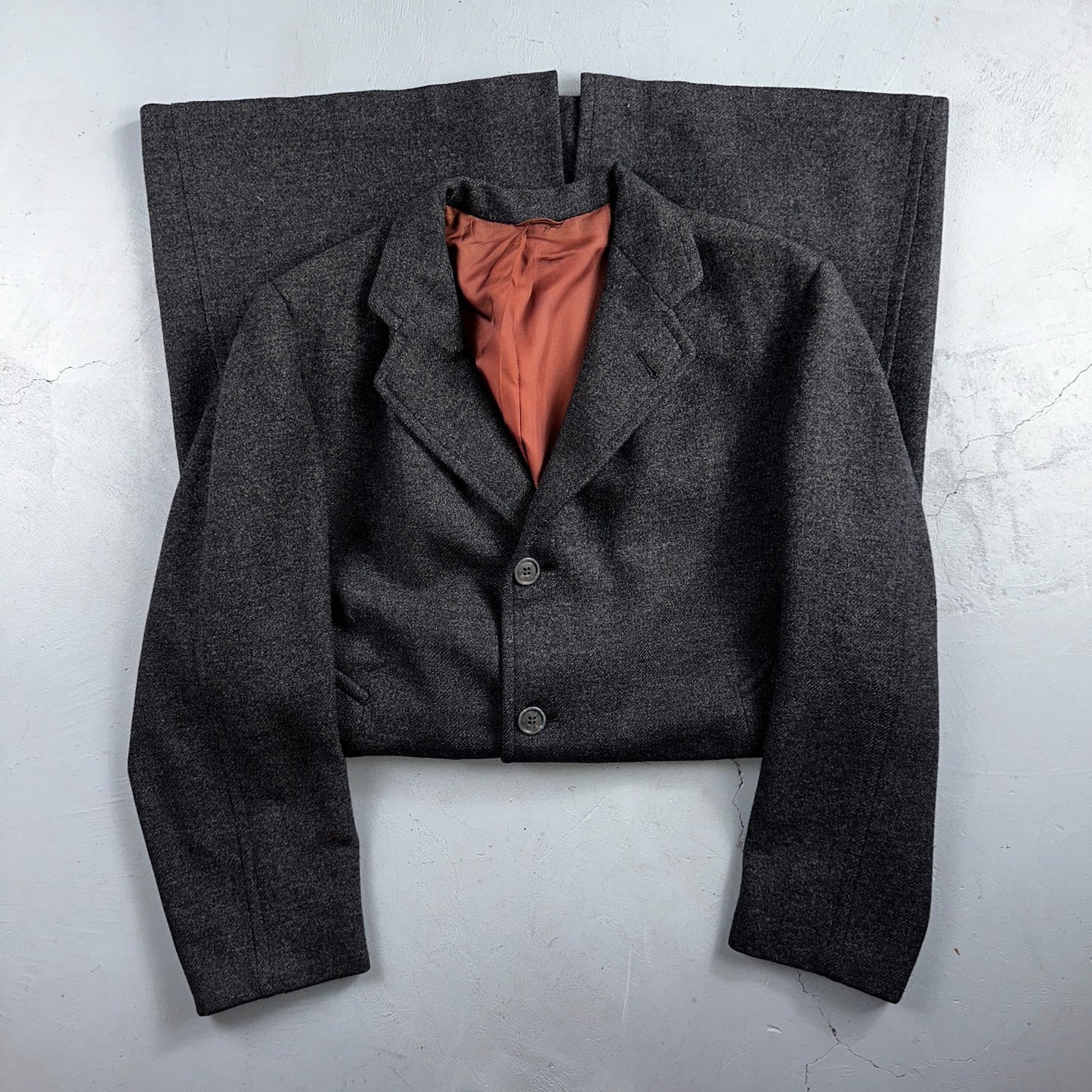 VTG Edward Chapman 1948 Vancouver BC Mens Overcoat Long Coat WWII 1940s Wool