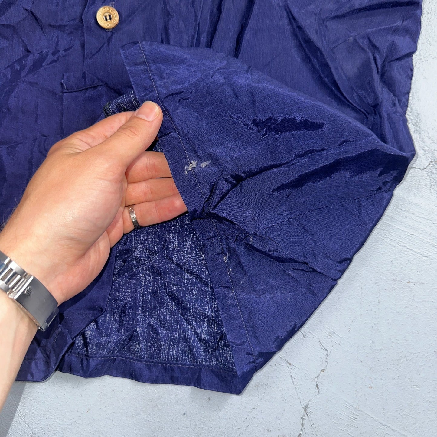 OP Ocean Pacific Sunwear Men's M Aloha Shirt Button-Up Floral Blue 70s 1970s