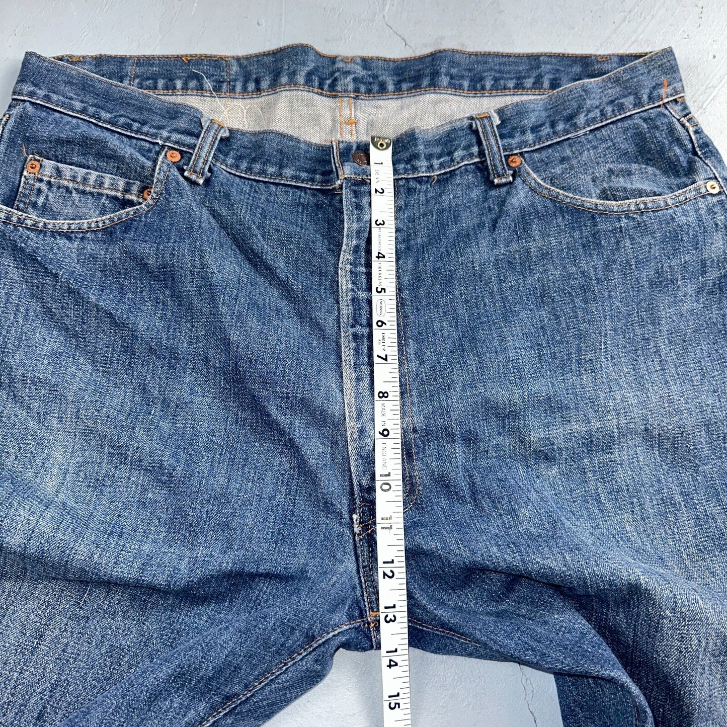 Levis 505 Vintage 70s Talon USA Jeans 501 1970s Med Wash Blue 42x30 Act 40x25