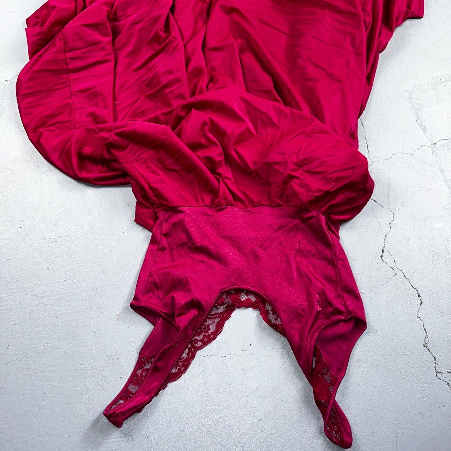 Vintage 1970s Olga Lingerie Slip Dress Sleepwear Full Sweep Nightgown Lace 70s