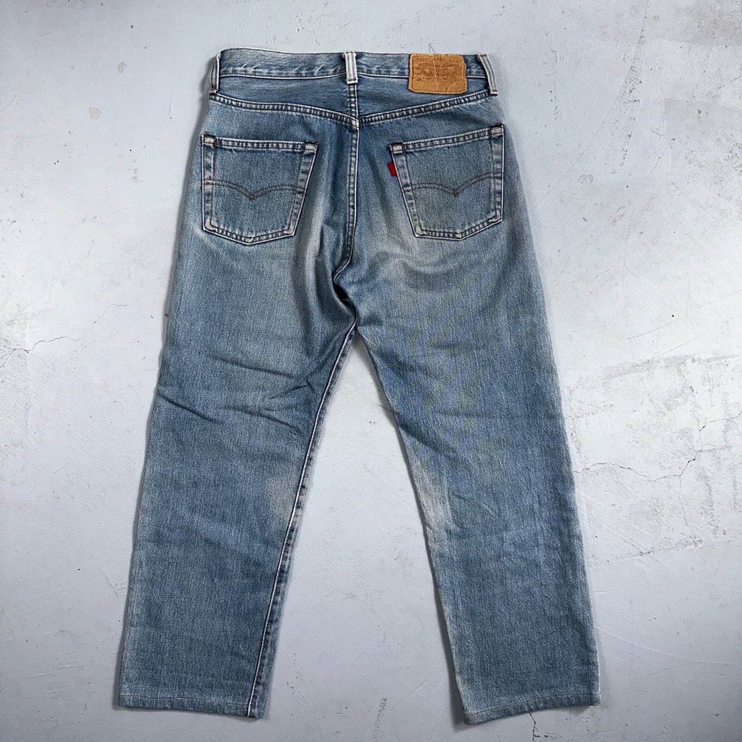 Levis 501 Vintage 80s Redline Selvedge USA XX Jeans Light Wash 30x36 Act 29x25