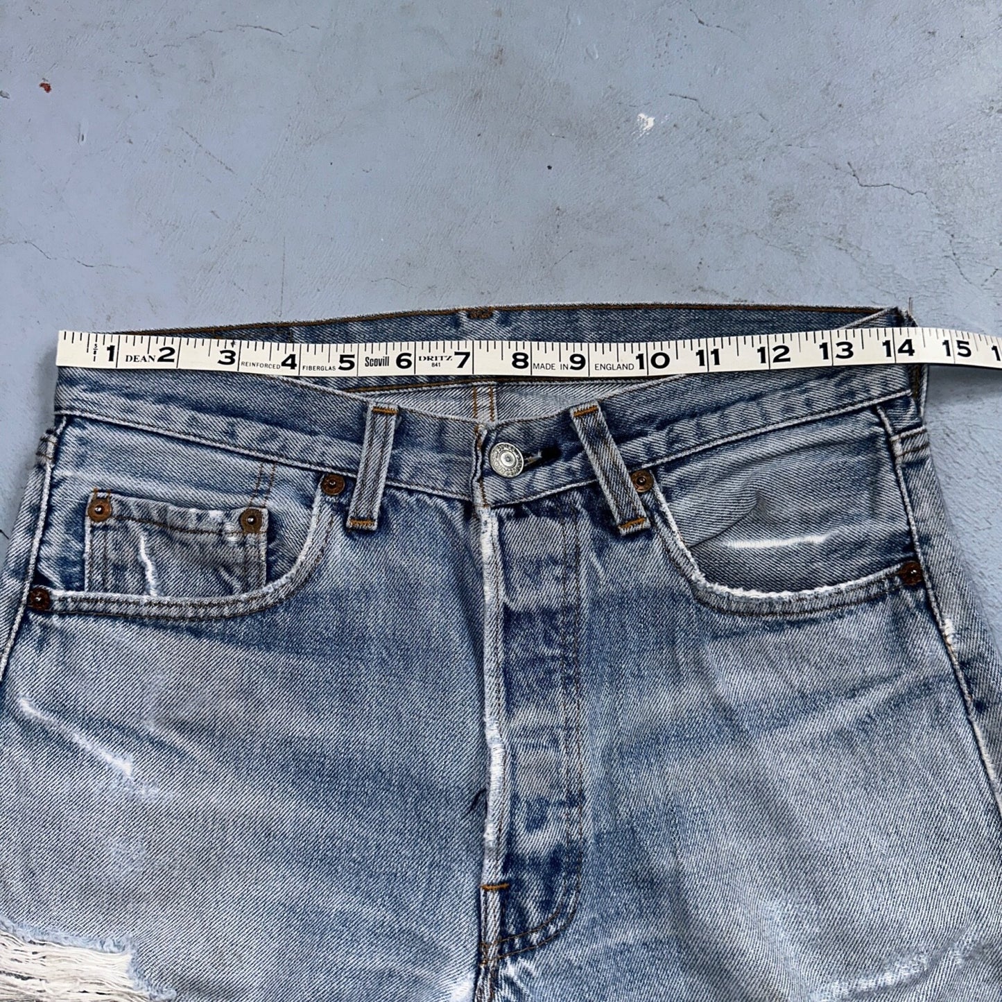 Levis 501 Vintage 80s Redline Selvedge USA XX Jeans Light Wash 30x34 Act 28X30