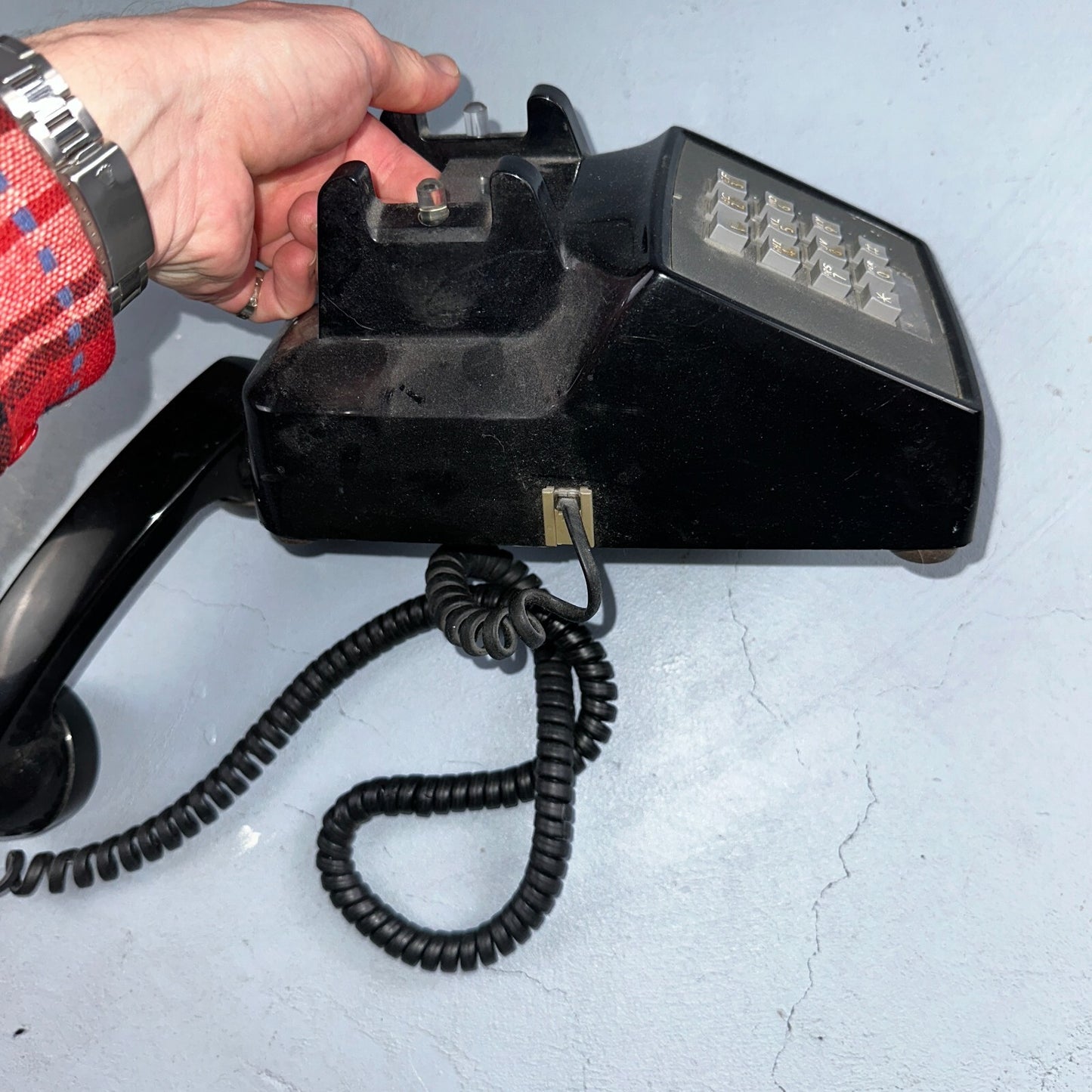 Vintage Bell System Property Push Button Phone Black Western Electric 2500DM