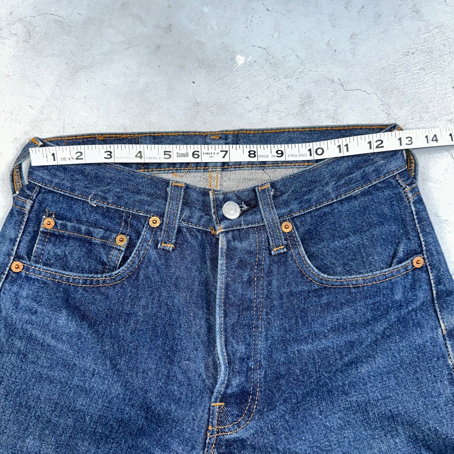 Levis 501 Vintage 80s Redline Selvedge USA XX Jeans Dark Wash 27x34 Act 25x31