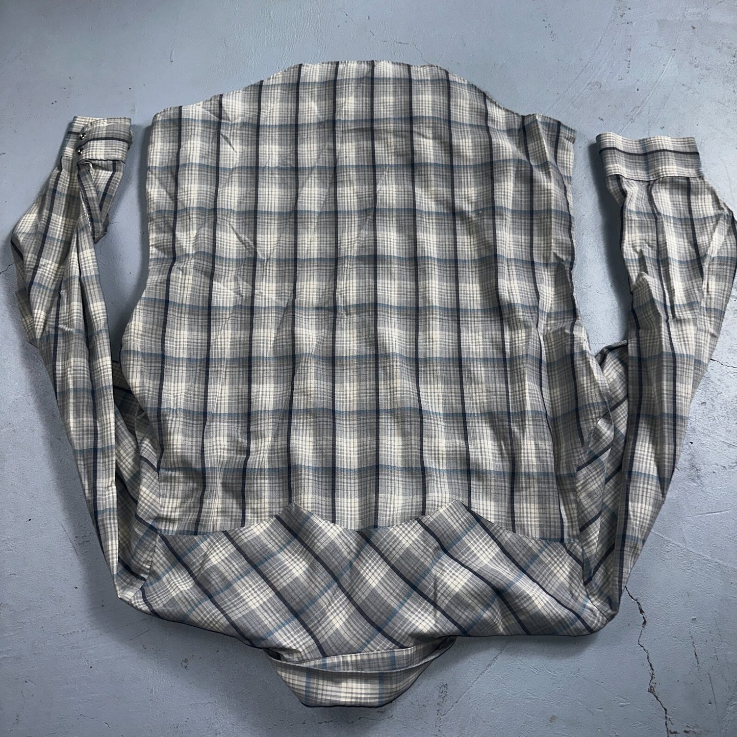 Levis VTG 1980s Pearl Snap Button Shirt Mens L Plaid 80s Cowboy Shirt Korea LS