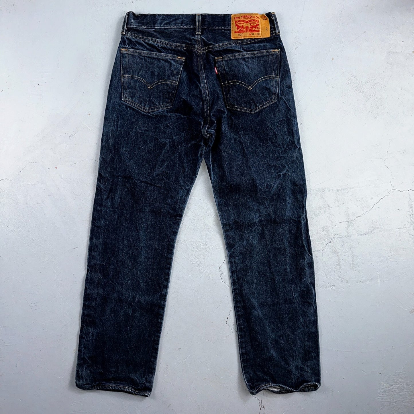 Levis 501 Y2K XX Straight Leg Jeans Blue VTG Dark Wash 34x32 Act 30x28