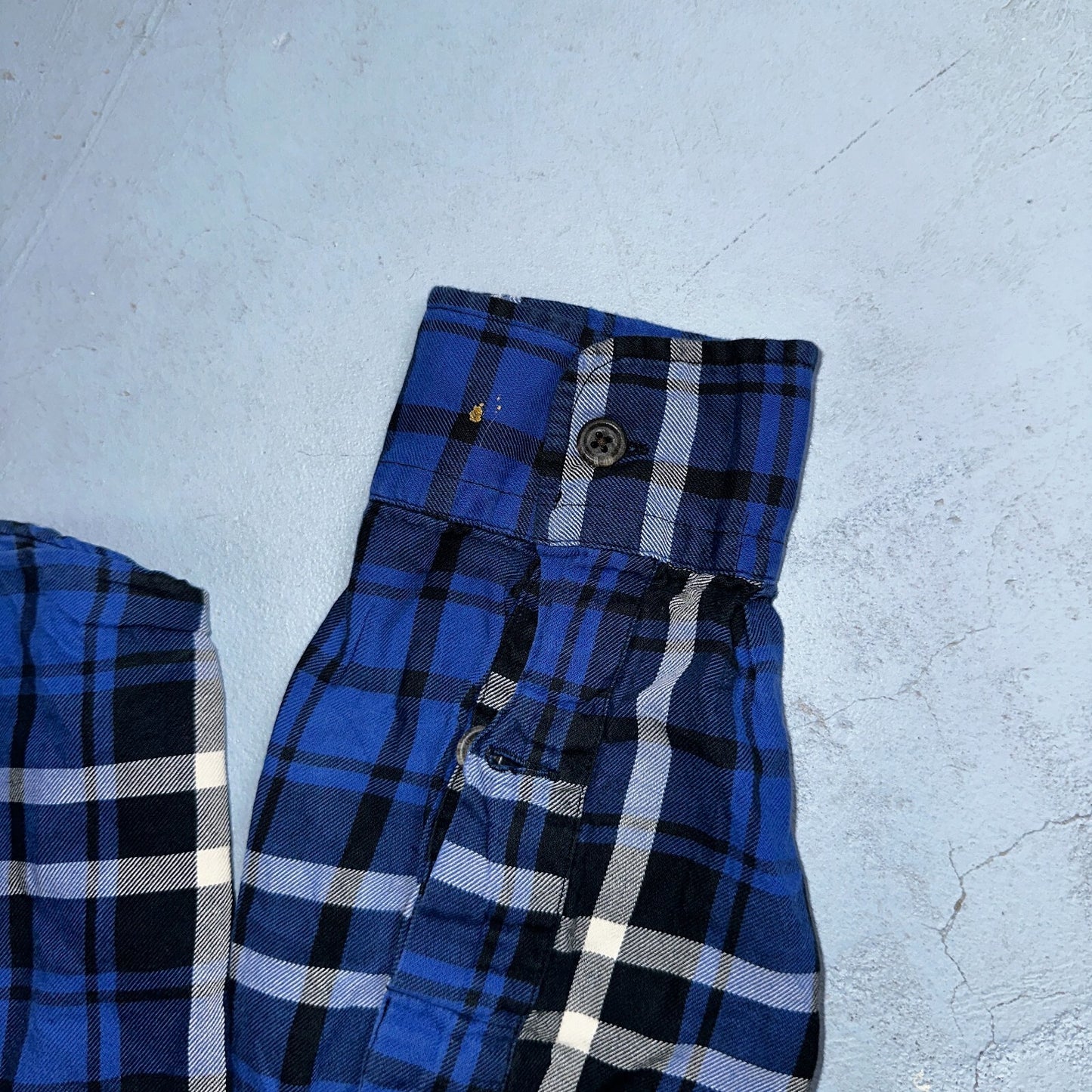 Polo Ralph Lauren VTG Oxford Shirt Plaid Stripe Button Down Up 90s Mens M Blue