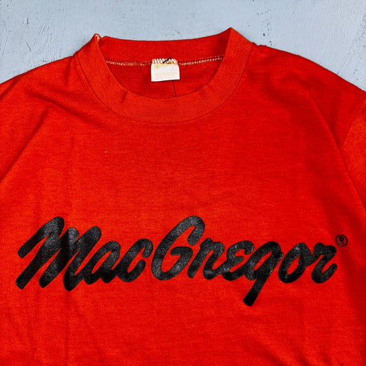 MacGregor 70s Sporting Goods VTG T Shirt Rare Orange Single Stitch Promo Sports