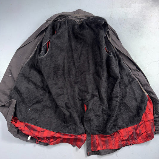 Vintage All Weather Trench Coat Mens Black Button Rain Coat 1960s 60s Liner