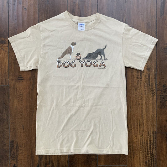 Dog Yoga Vintage T Shirt 90s Style Animals Cute Funny Y2K Sports Rap Cats