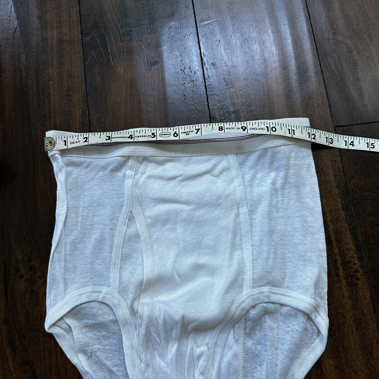 Hanes Briefs Men Size 34 White Cotton Black Stripes 9 Pair Vintage USA Lot 1960s