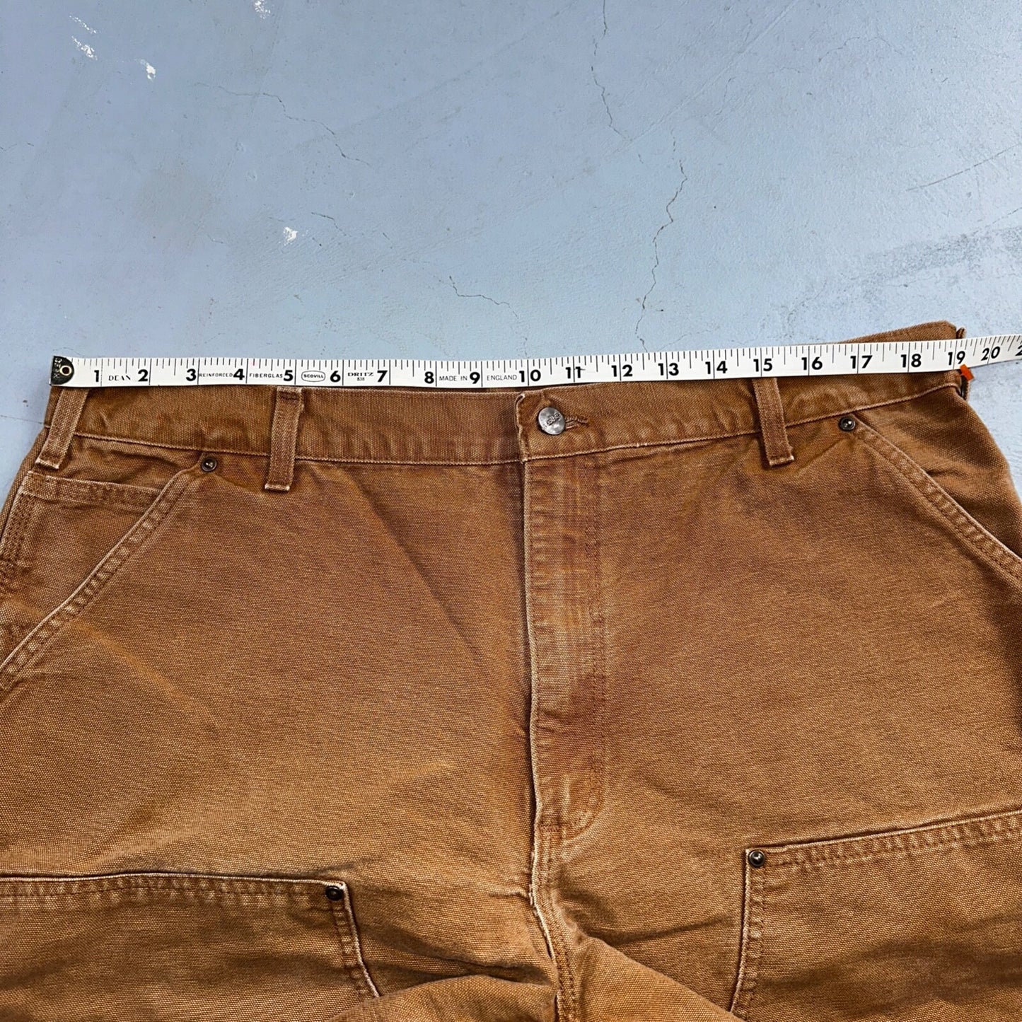 Carhartt VTG Double Knee Carpenter Pants B01 B136 BRN Brown 40x30 Act 38x29