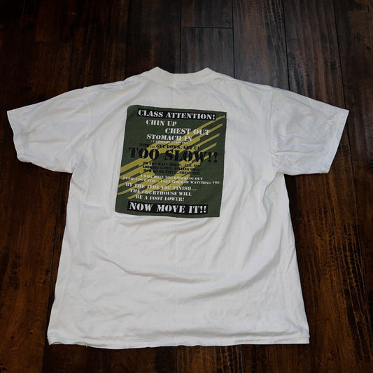 Oneita Boot Camp Vintage T Shirt 90s Military Army Training Soldier Funny Humor