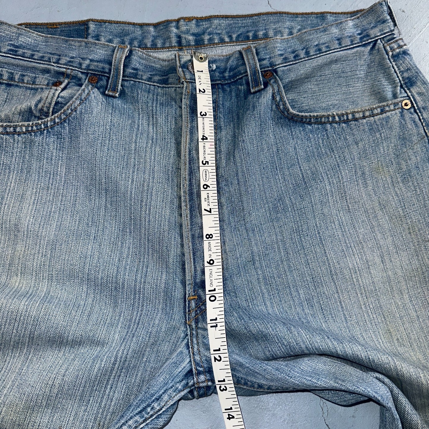 Levis 501 Vintage 90s USA XX Straight Leg Jeans Blue Light Wash 38x32 Act 36x32