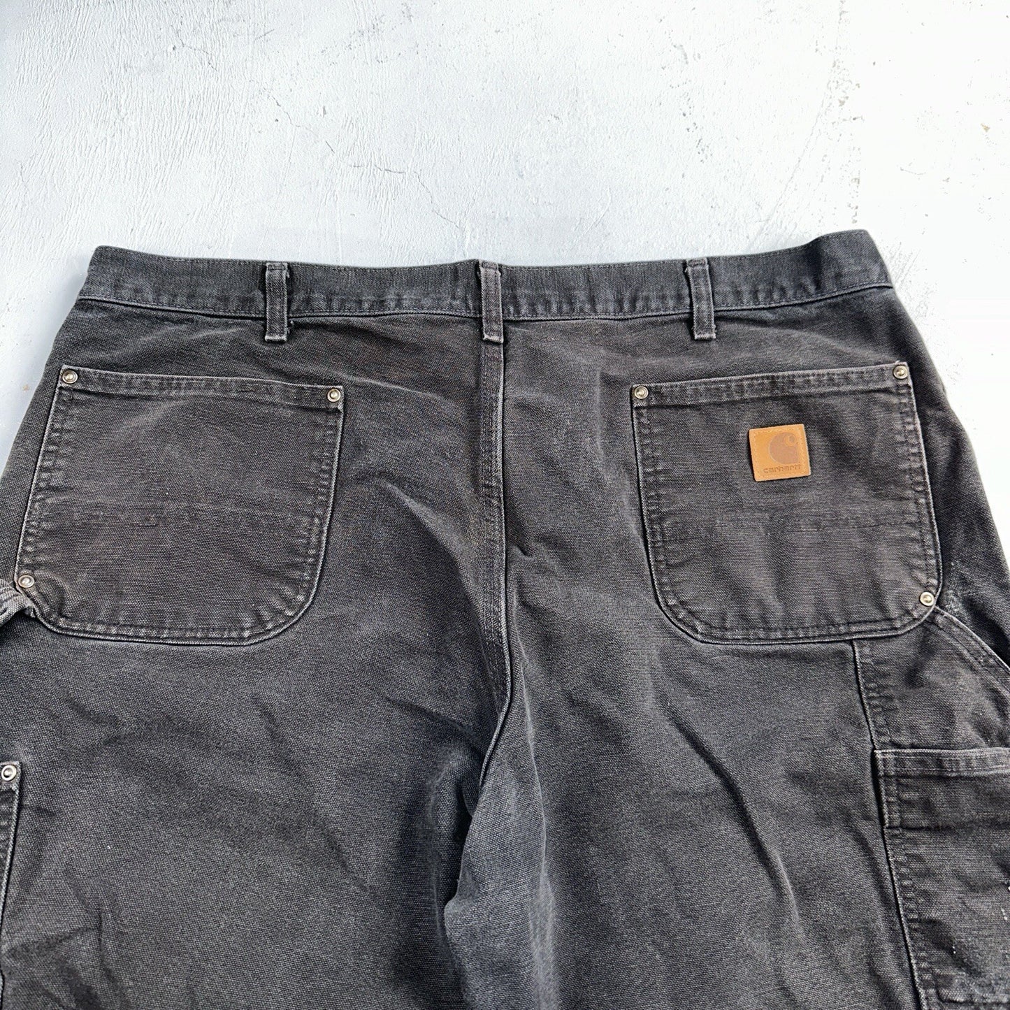 Carhartt VTG Double Knee Carpenter Pants Mexico B01 B136 BLK Black Act 40x32