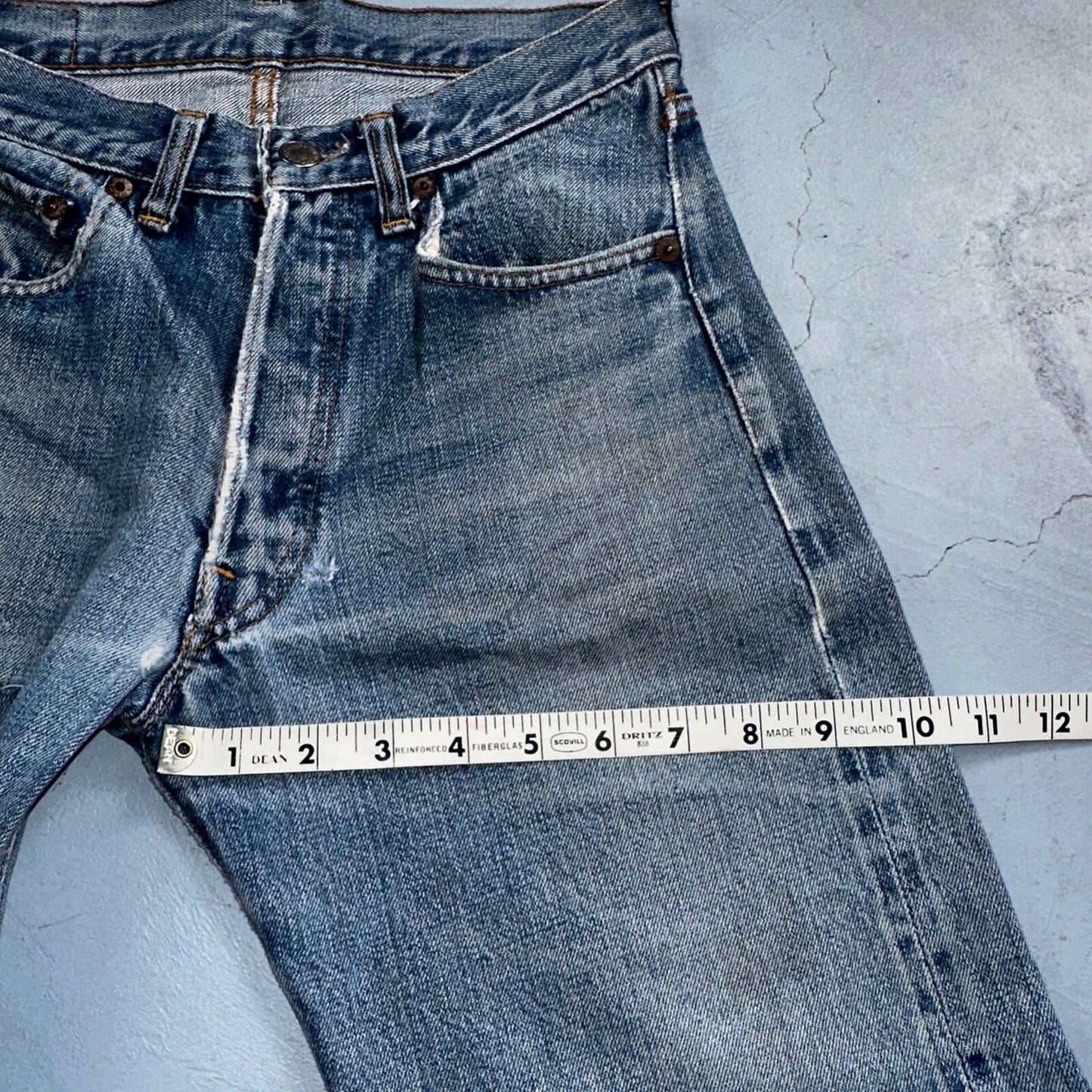 Levis 501 Big E Vintage 60s Redline Selvedge USA XX 1960s Jeans 28x34 Act 25x30