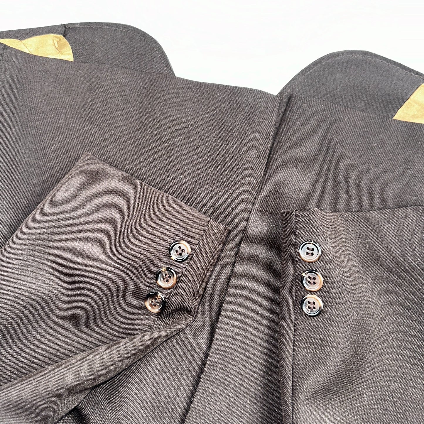 VTG Mens 2 PC Suit 40 Jacket Coat Pants Brown Levis Panatela Polyester 80s