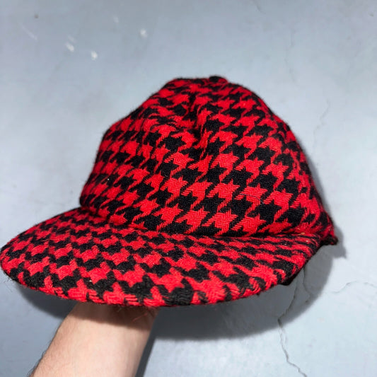 Vintage GAP Wool Hat Cap Adult One Size Adjustable Strapback USA Made 90s Red