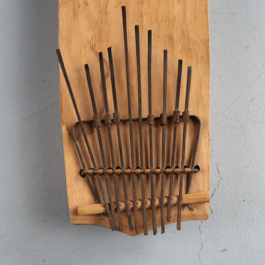 Vintage South African Instrument KALIMBA Hugh Tracey 10 Keys Wooden Thumb Piano