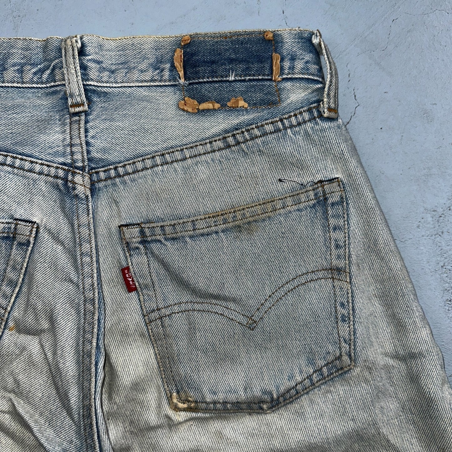 Levis 501 Vintage 80s Redline Selvedge USA XX Jeans Light Wash 1980s Act 28x29