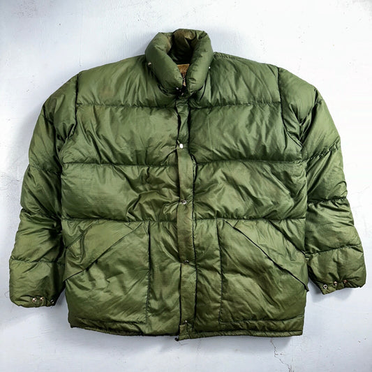VTG Teton Mountain Coat Goose Down Puffer Coat Green Hunting Hiking 1960s 60s