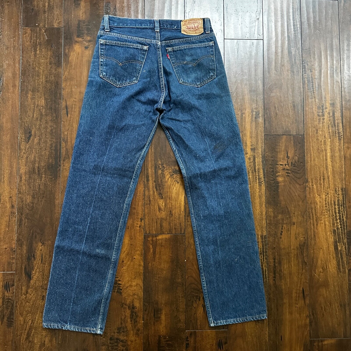 VTG 90s Levis 501 Button Fly 33x36 USA Tag Jeans Straight Wash Blue XX Act 30x31