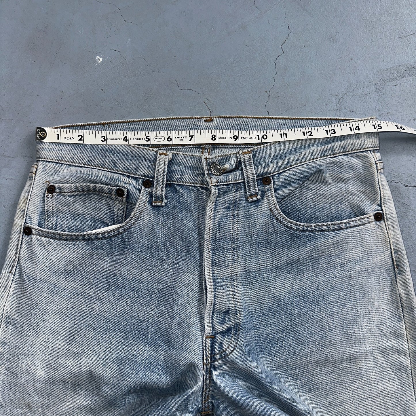 Levis 501 Vintage 80s Redline Selvedge USA XX Jeans Light Wash 1980s Act 30x29