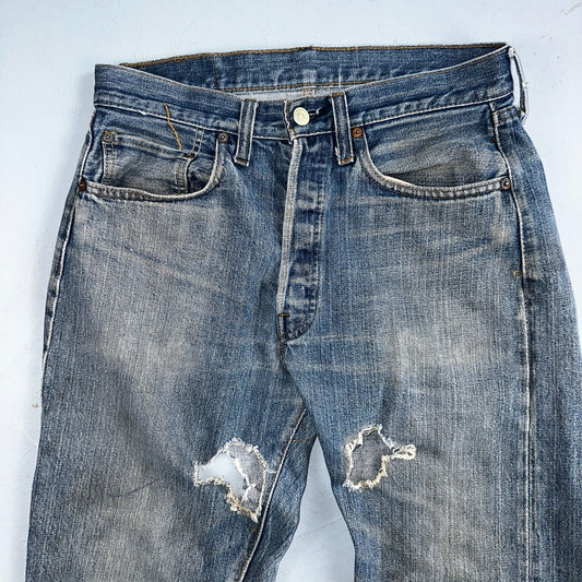 Levis 501 Vintage 70s SS Redline Selvedge USA XX Jeans Med Wash 32x34 Act 30x29